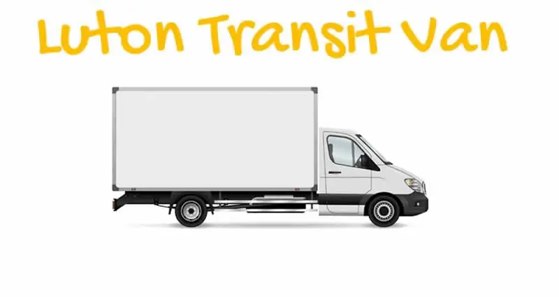 Luton Transit Van with Man London UK 
